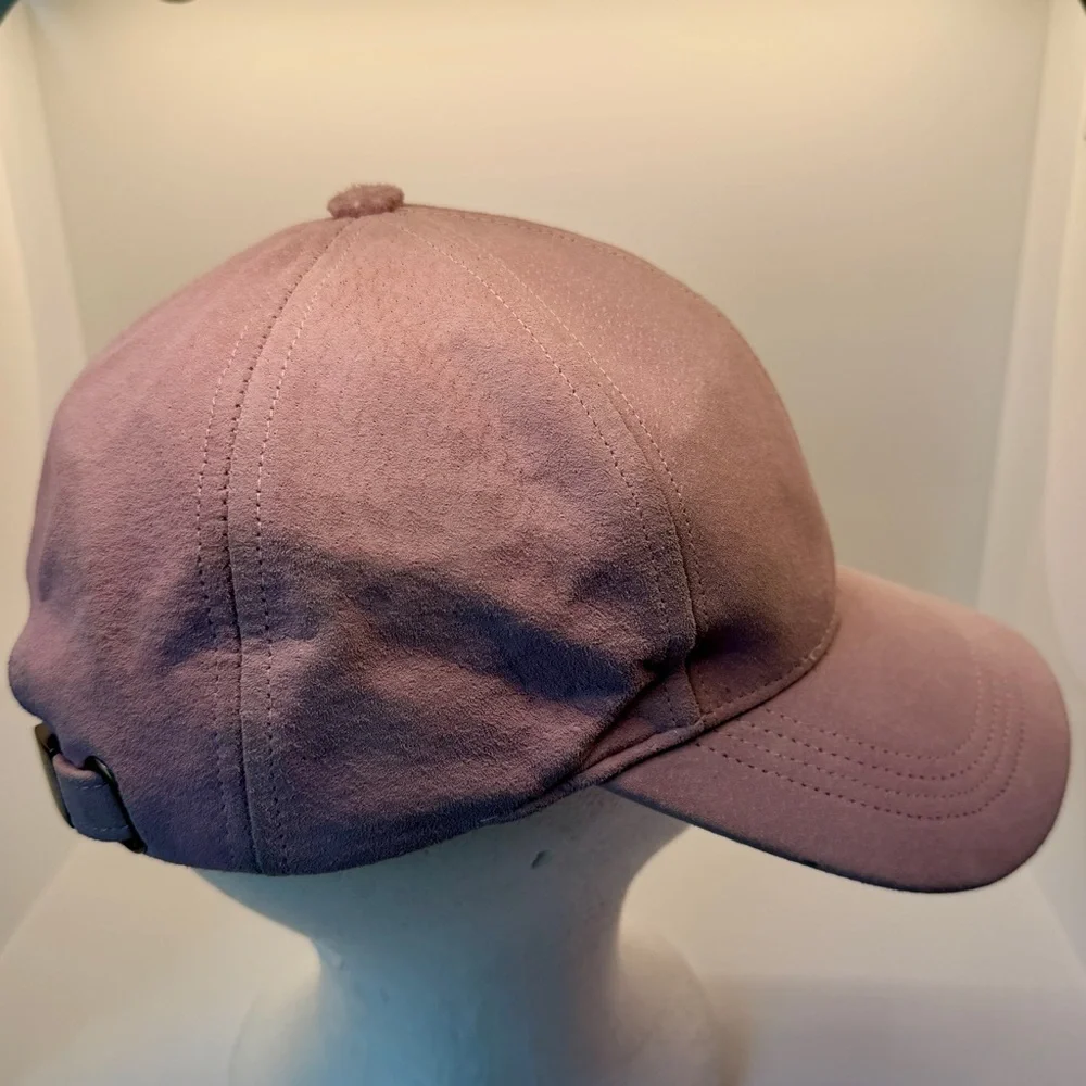 Olive & Pique Pink Leather Suede‎ Plain Newsboy Baseball Cap Hat One Size Barbie